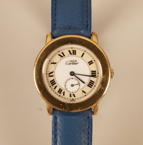 2035 CARTIER , a ladies gold plated Must de Cartier qu